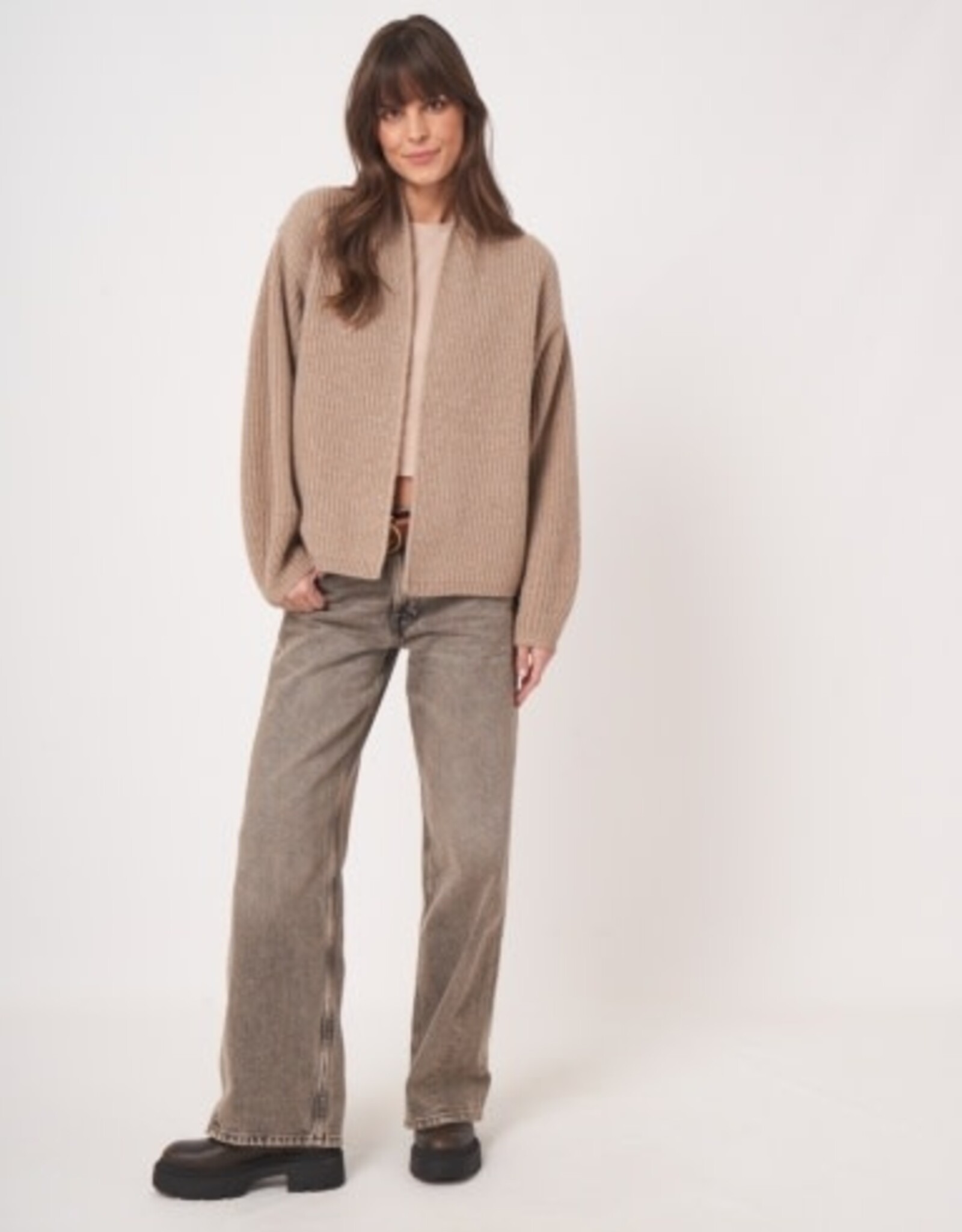 REPEAT CASHMERE Sparkle Open Cardi