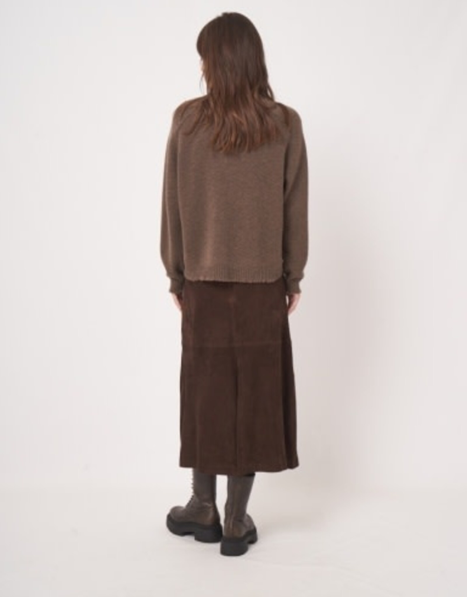 REPEAT CASHMERE Suede ALine SKIRT