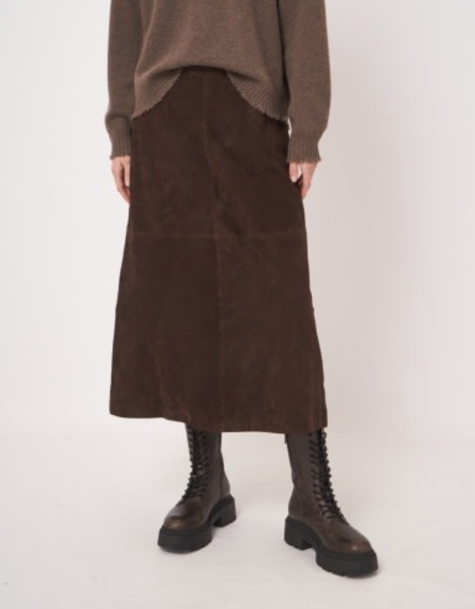 REPEAT CASHMERE Suede ALine SKIRT