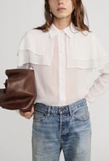 FRAME The Silk Cape Blouse
