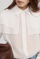 FRAME The Silk Cape Blouse