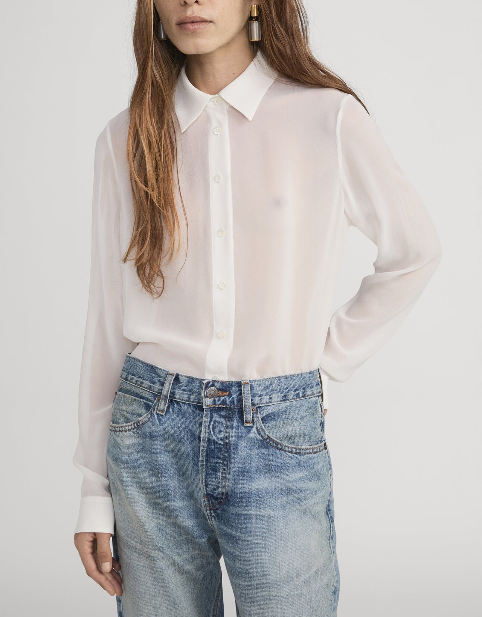 FRAME The Silk Cape Blouse