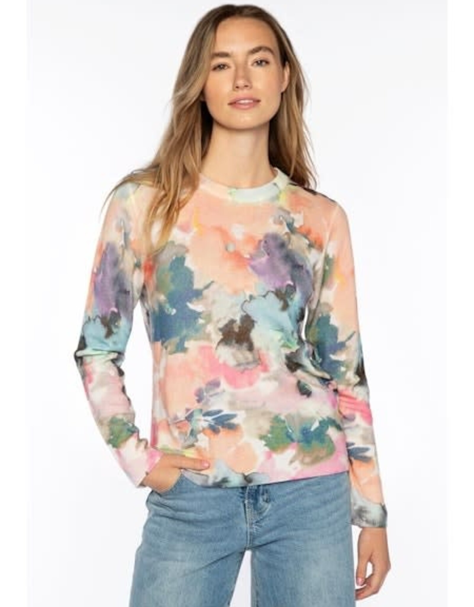 Kinross Maldives Floral Print Crew