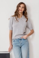 Autumn Cashmere Peter Pan Collar w/Rhinestones