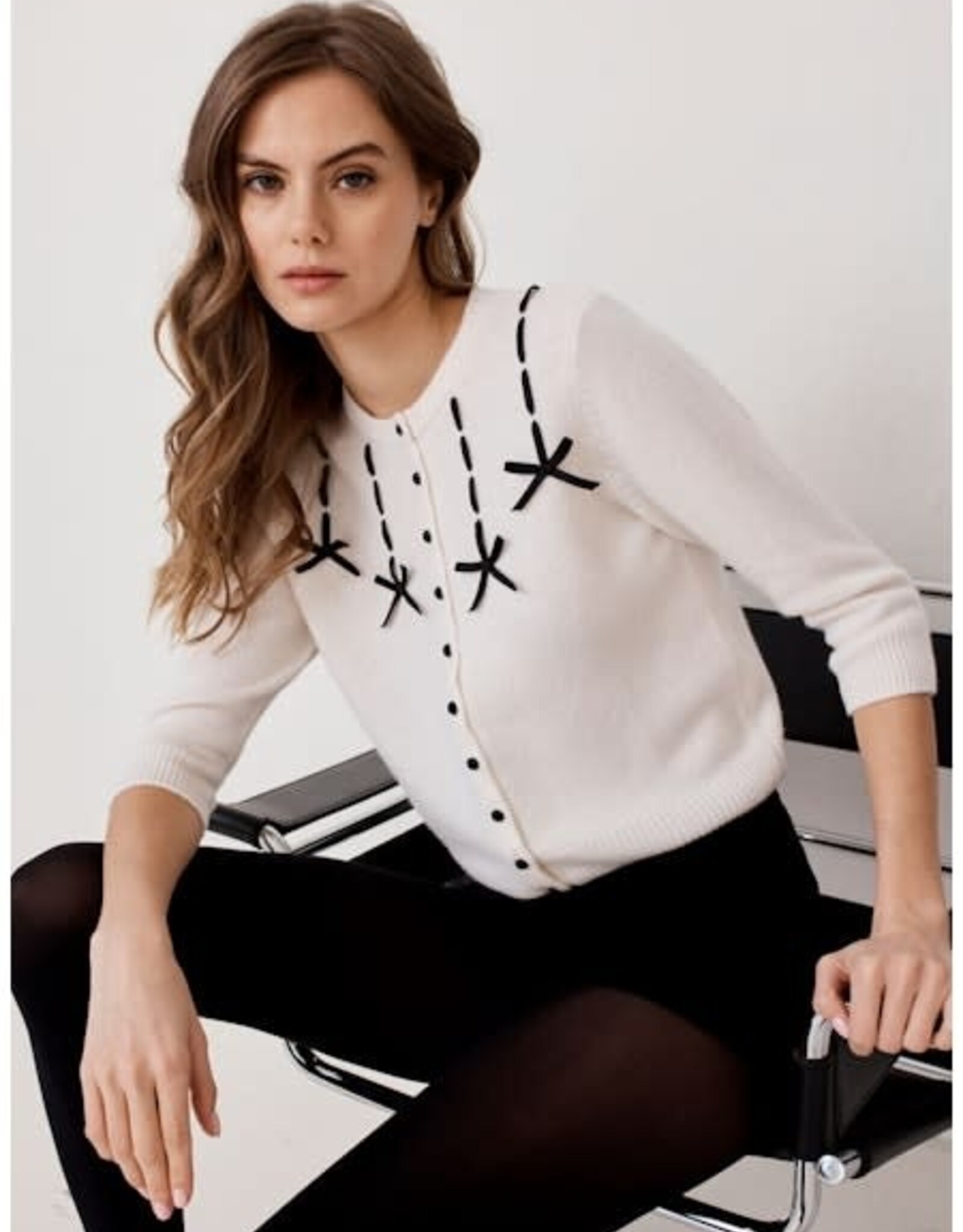 Autumn Cashmere Cardi w Ribbon