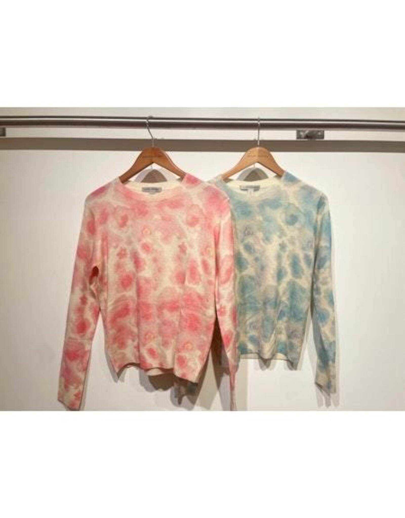 Autumn Cashmere Watercolor Floral Print Crew