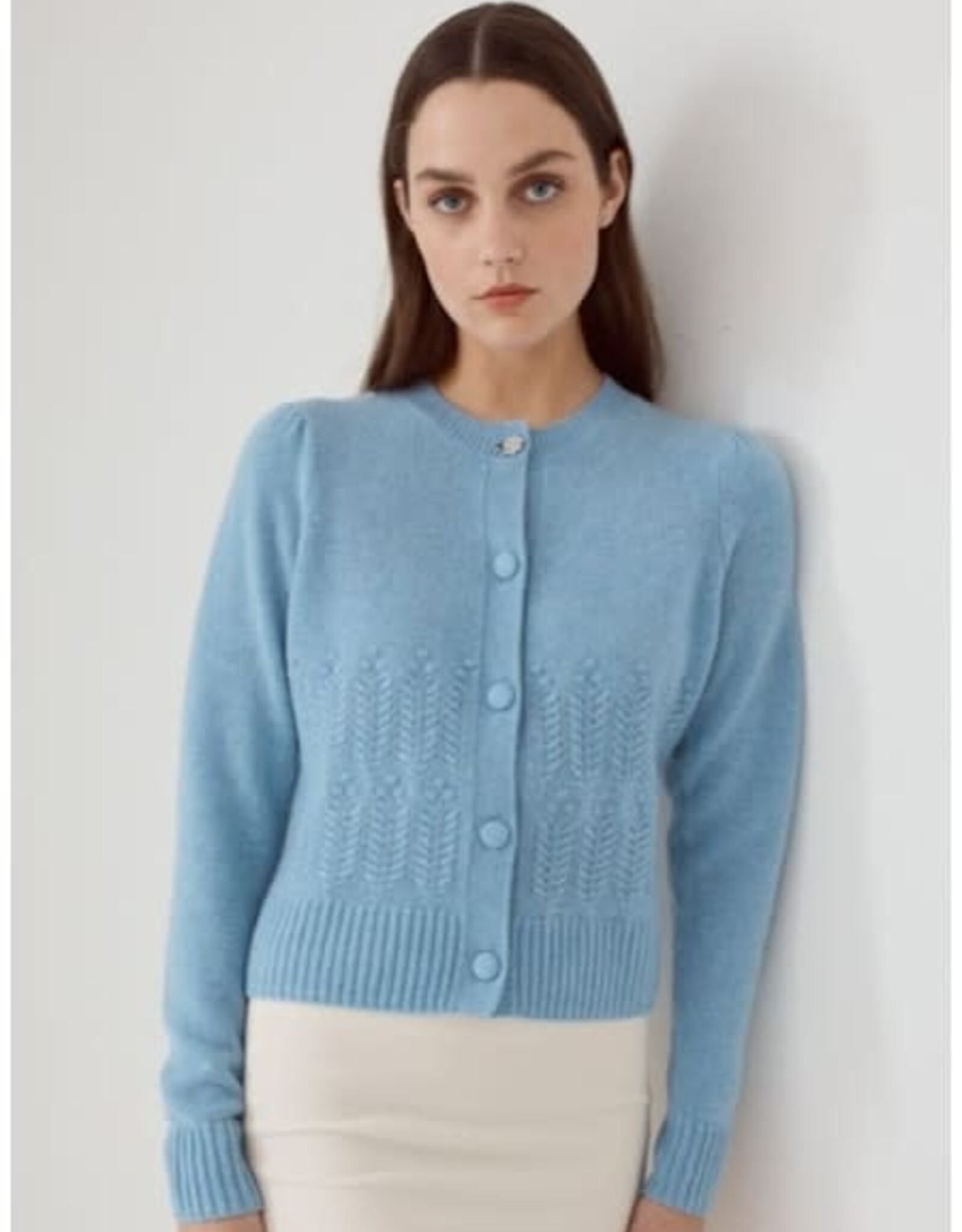 Autumn Cashmere Puff Sleeve Cardigan