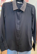 GO by GO SILK Le Blouse w/Beaded Collar