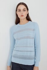 Autumn Cashmere Pointelle Stitch Cotton Crew