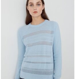 Autumn Cashmere Pointelle Stitch Cotton Crew