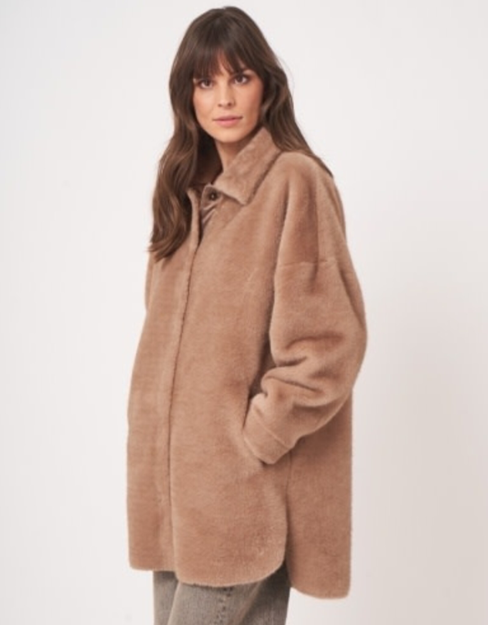 REPEAT CASHMERE Faux Fur Jacket