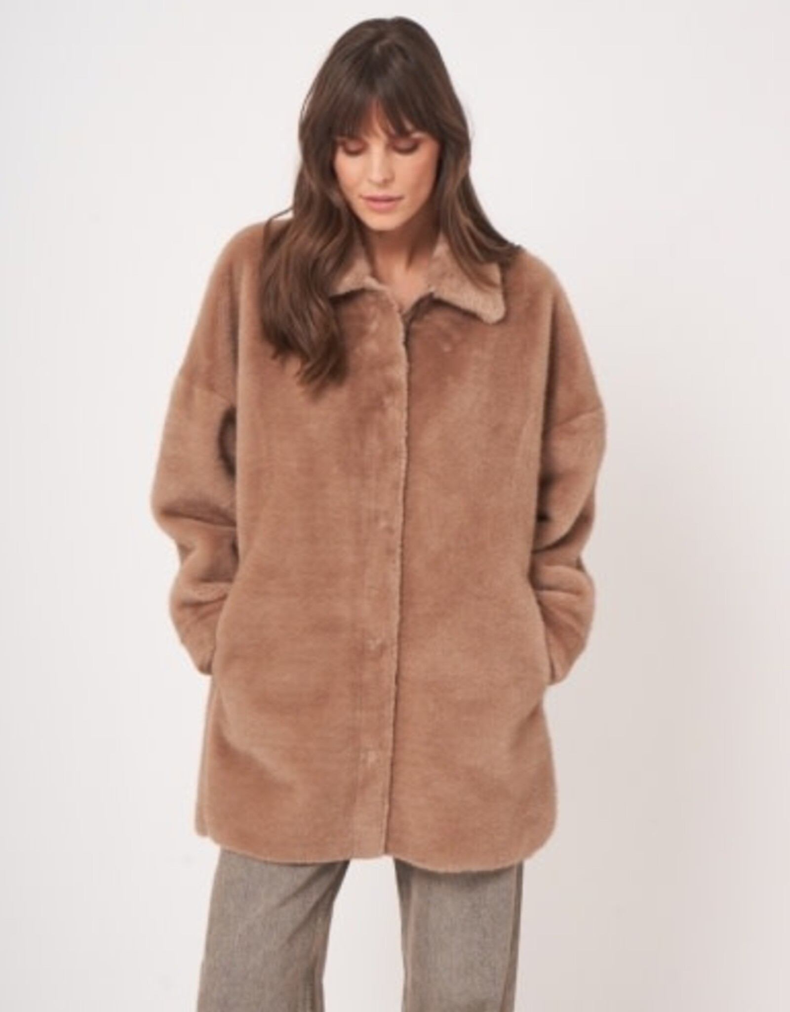 REPEAT CASHMERE Faux Fur Jacket