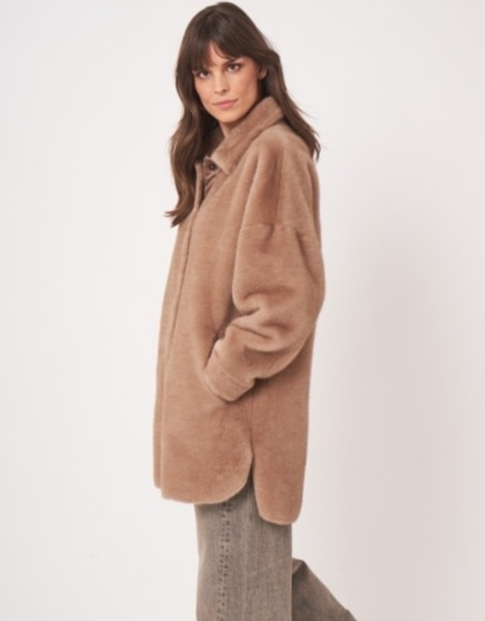 REPEAT CASHMERE Faux Fur Jacket