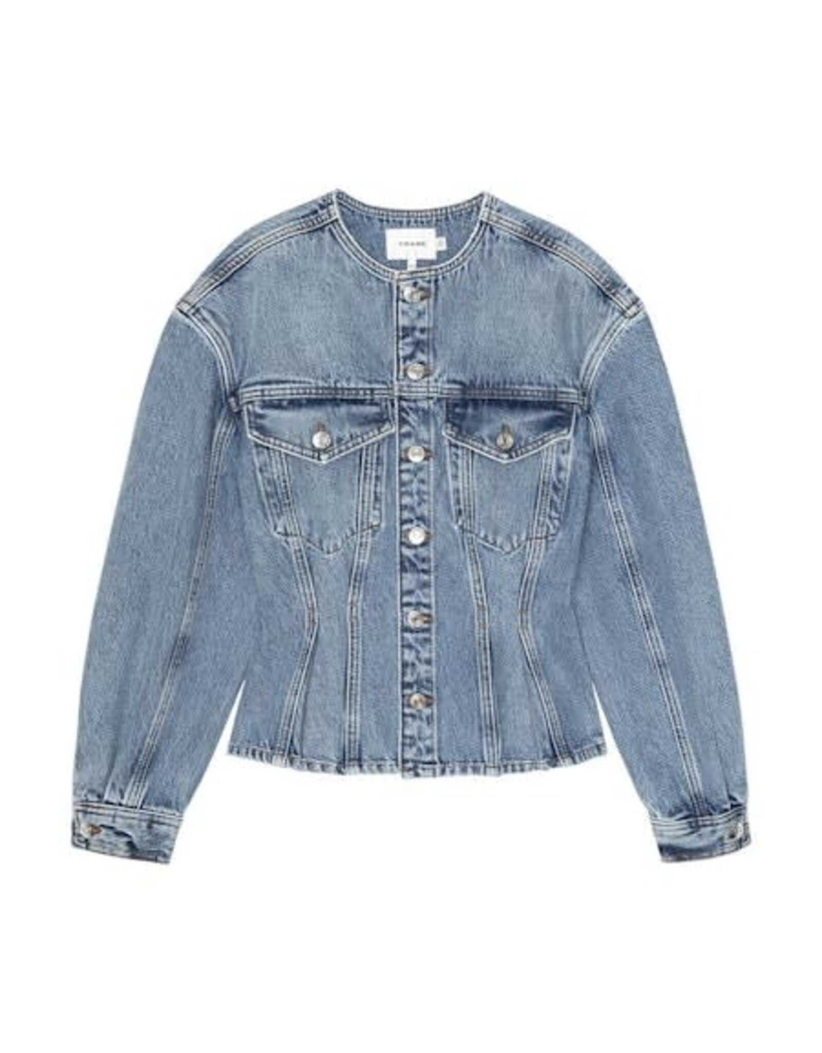 FRAME The Nipped Collarless Jacket