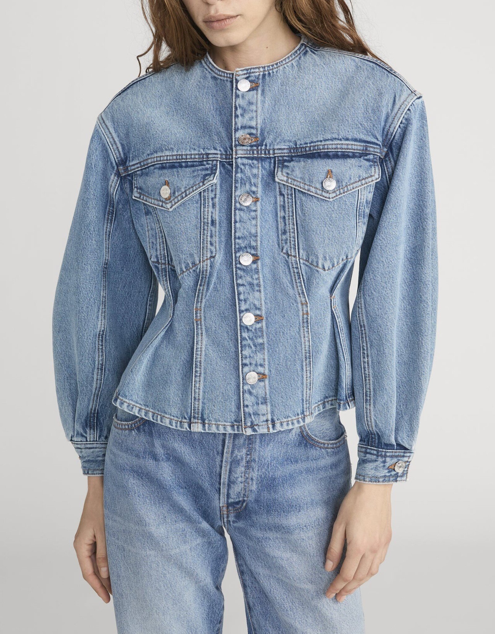 FRAME The Nipped Collarless Jacket