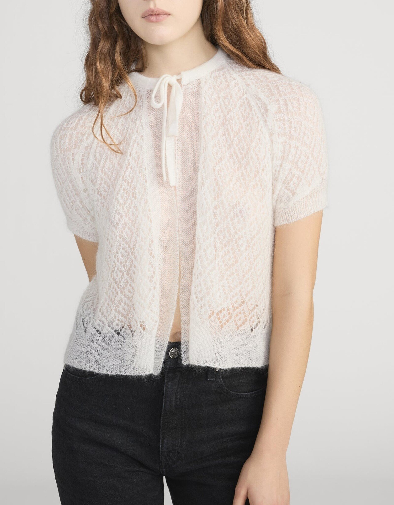 FRAME The Delicate Tie Sweater
