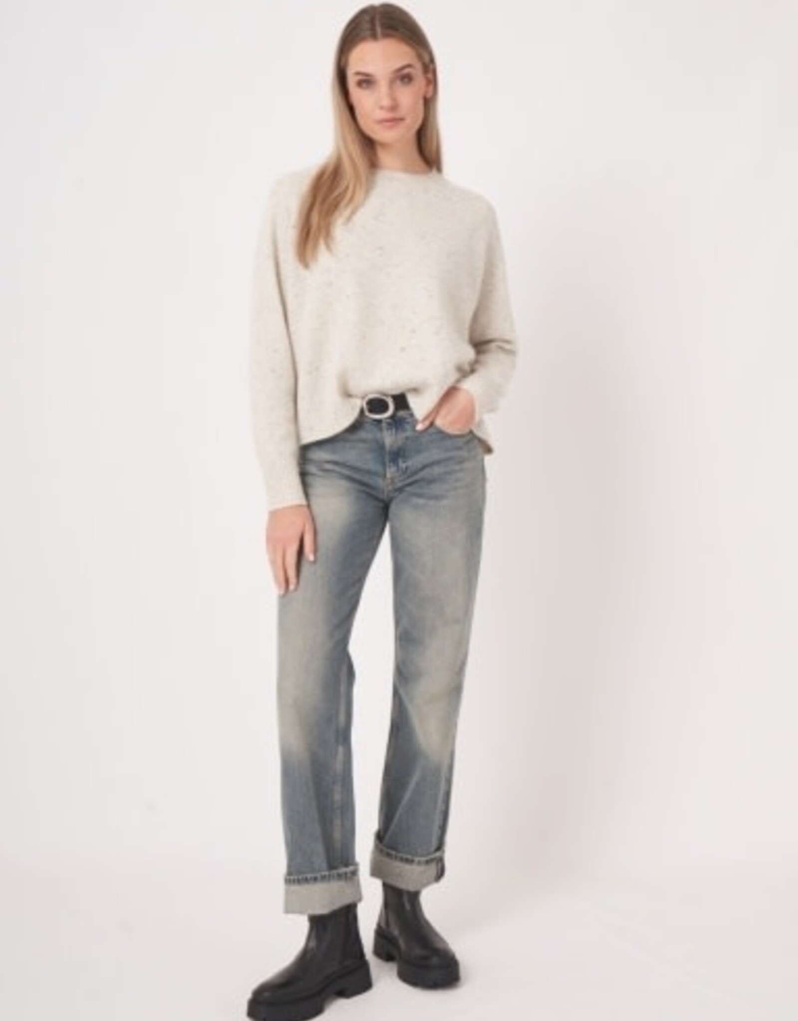 REPEAT CASHMERE SNOW SWEATER