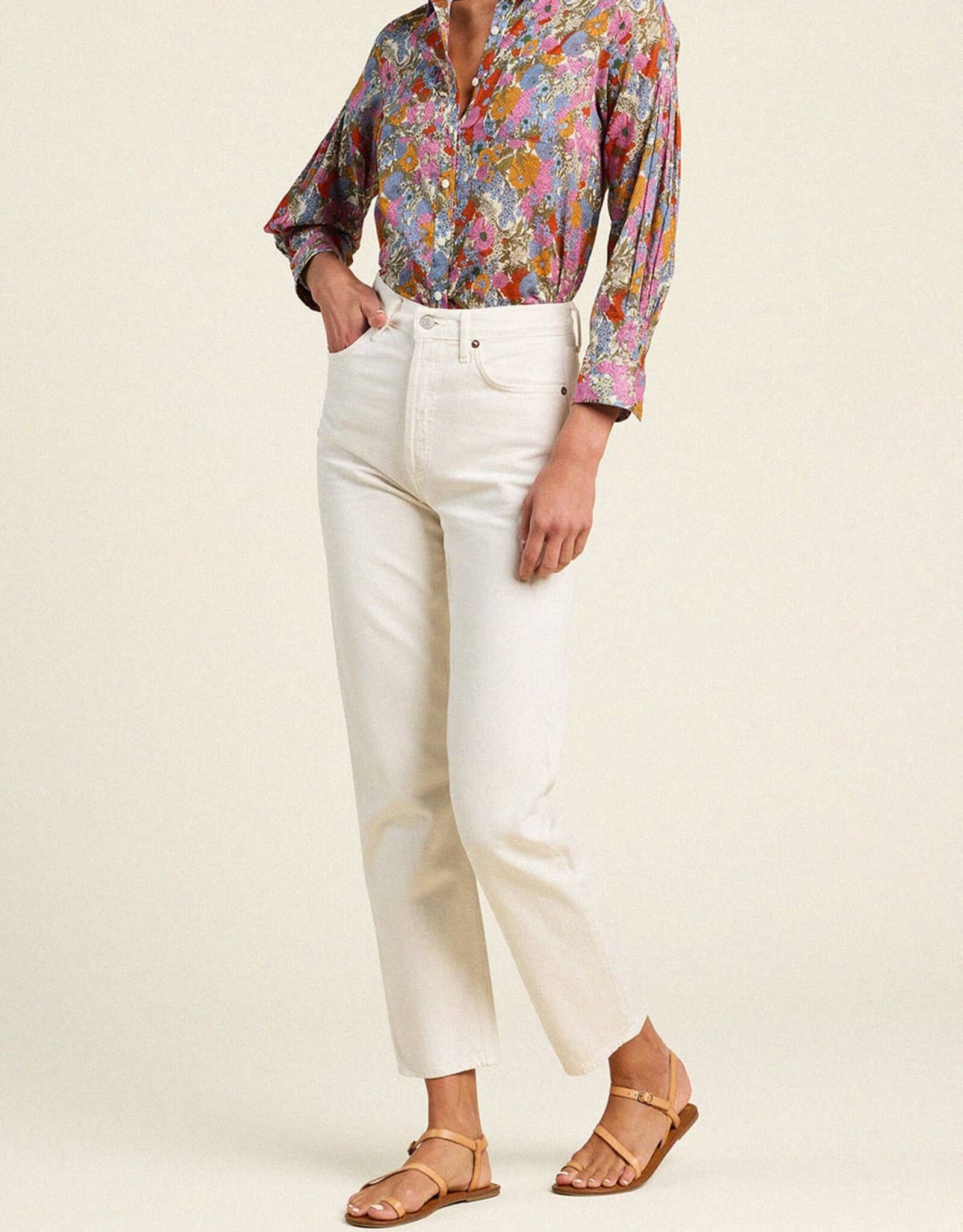 Trovata Birds of Paradis Clara Blouse Delicate Tilia