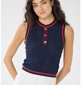 Autumn Cashmere Sleeveless 2-Tone Top