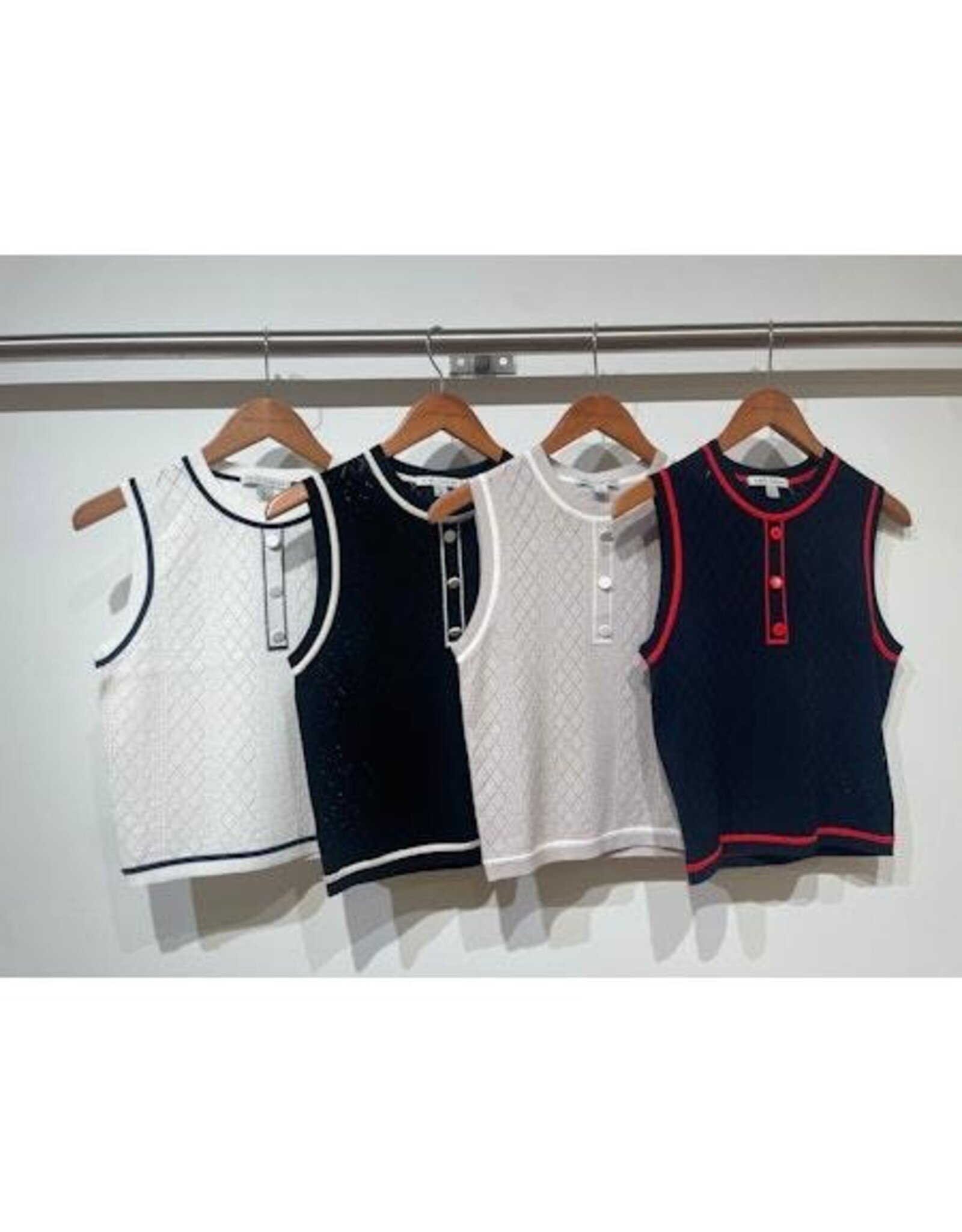 Autumn Cashmere Sleeveless 2-Tone Top