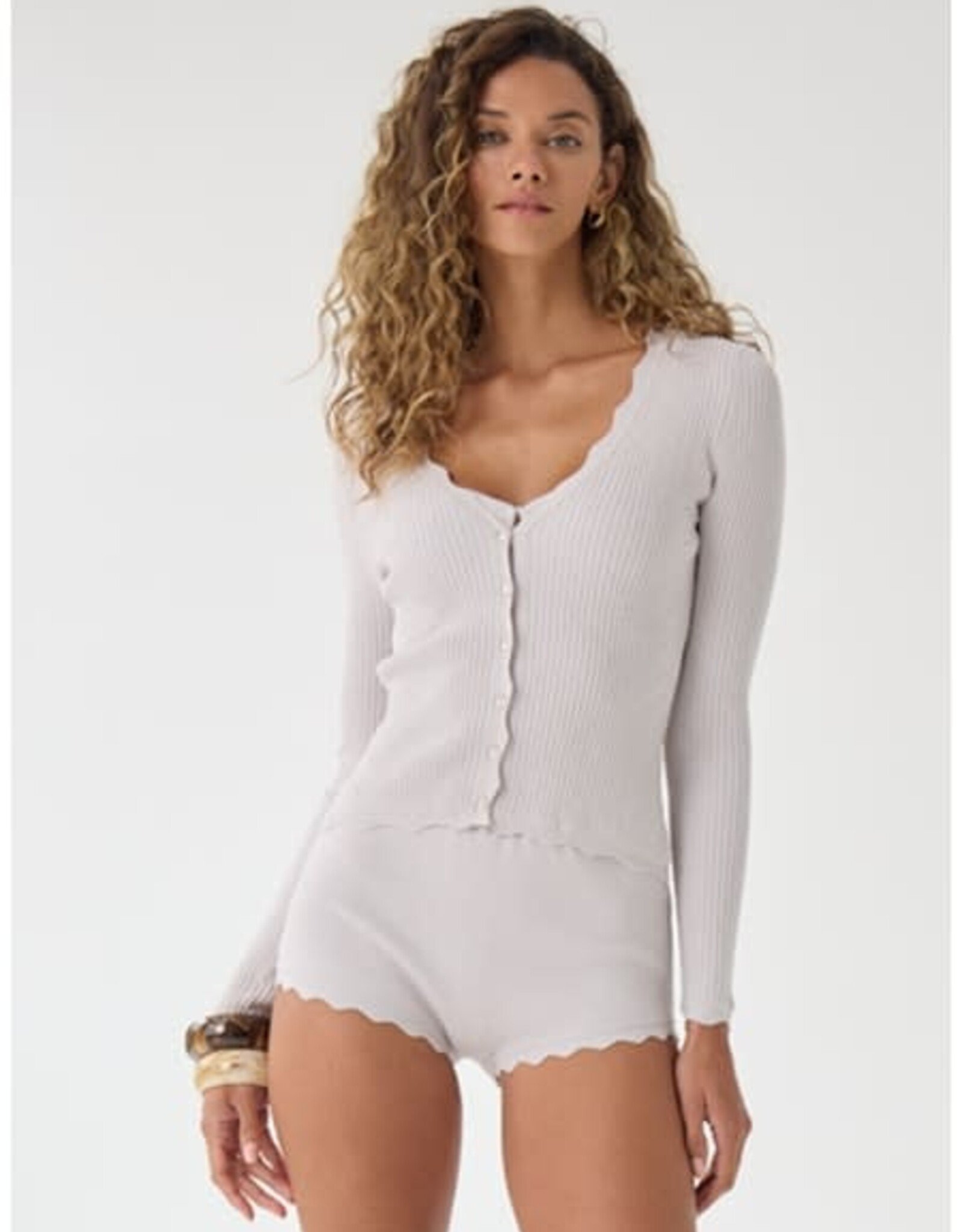 Autumn Cashmere Cardi W/ Scallop Edges