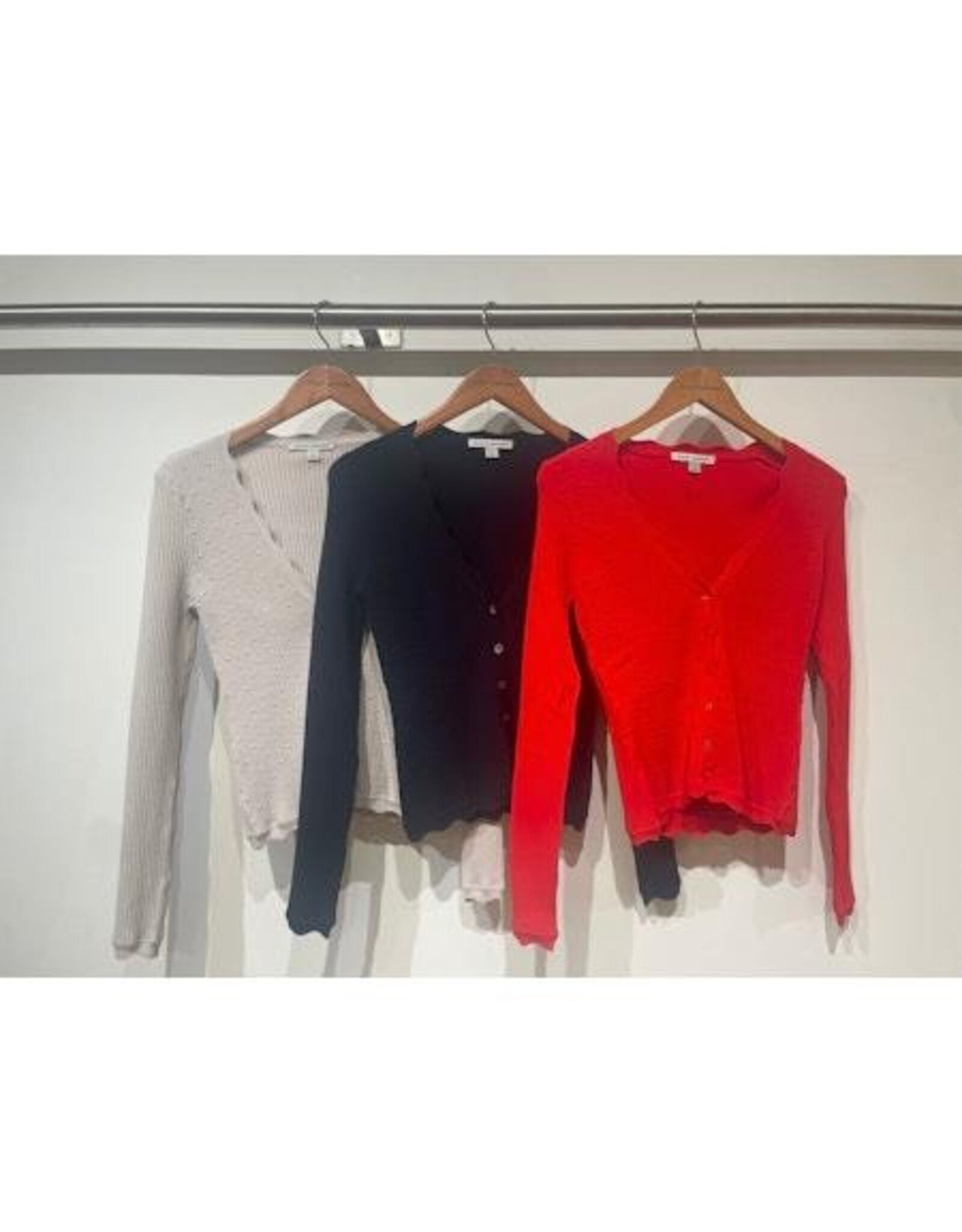 Autumn Cashmere Cardi W/ Scallop Edges