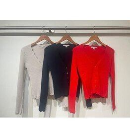 Autumn Cashmere Cardi W/ Scallop Edges PCE14567