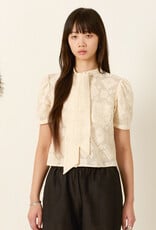 Alix of Bohemia Chance Ecru Tetris Lace Top
