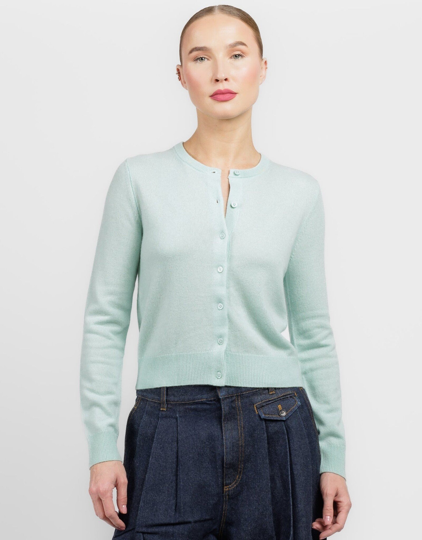 White + Warren Cashmere Crew Cardi