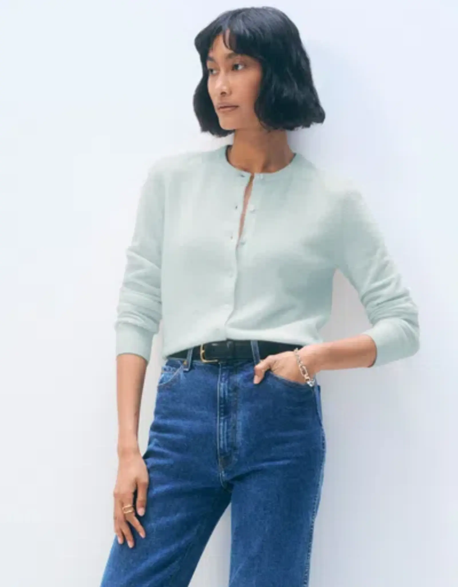 White + Warren Cashmere Crew Cardi