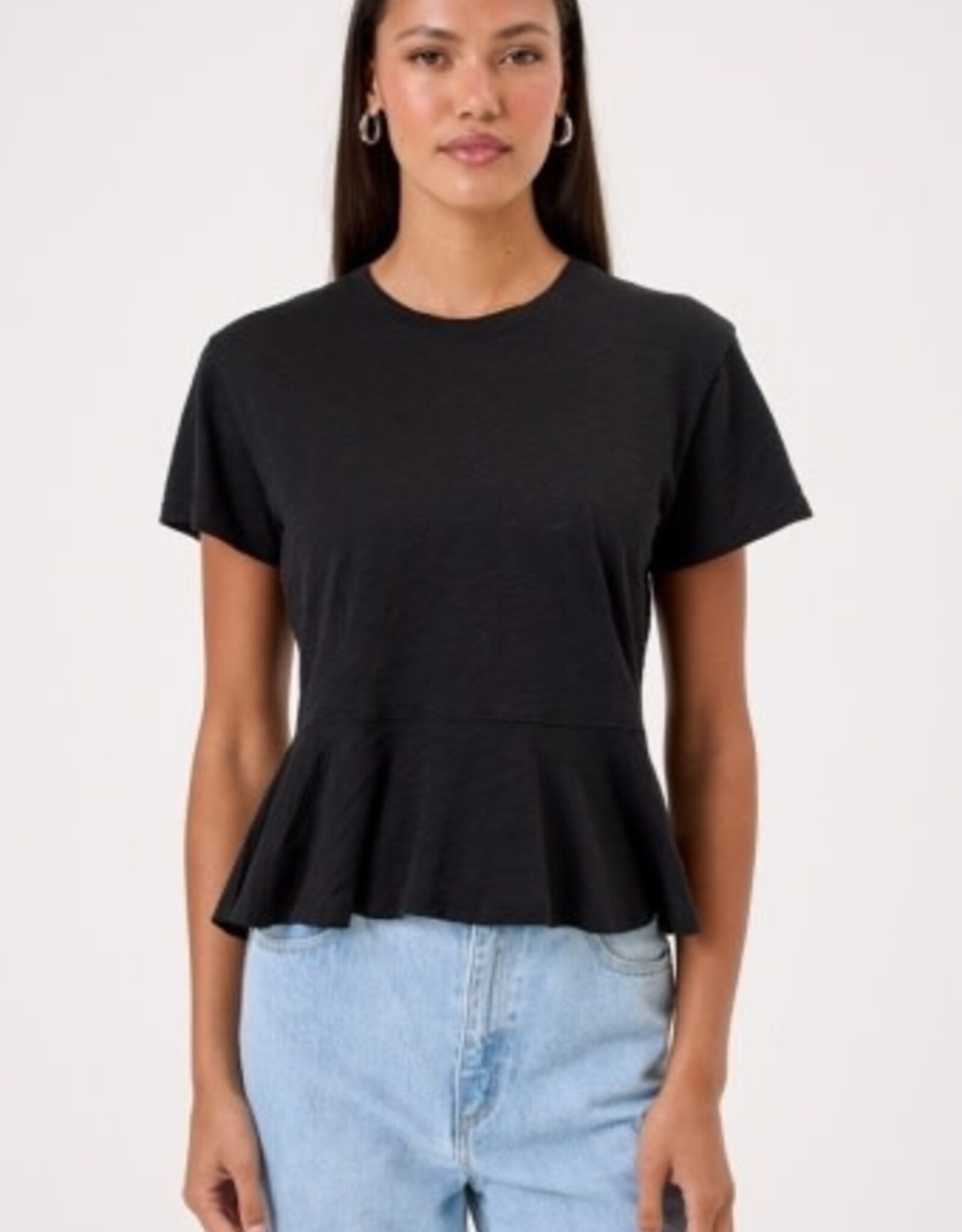 Goldie tees S/S CREW W/PEPLUM