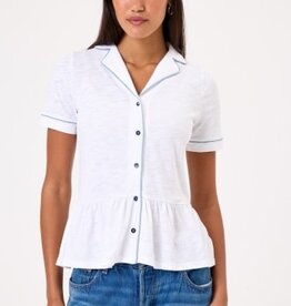 Goldie tees PEPLUM SHIRT W/PIPING