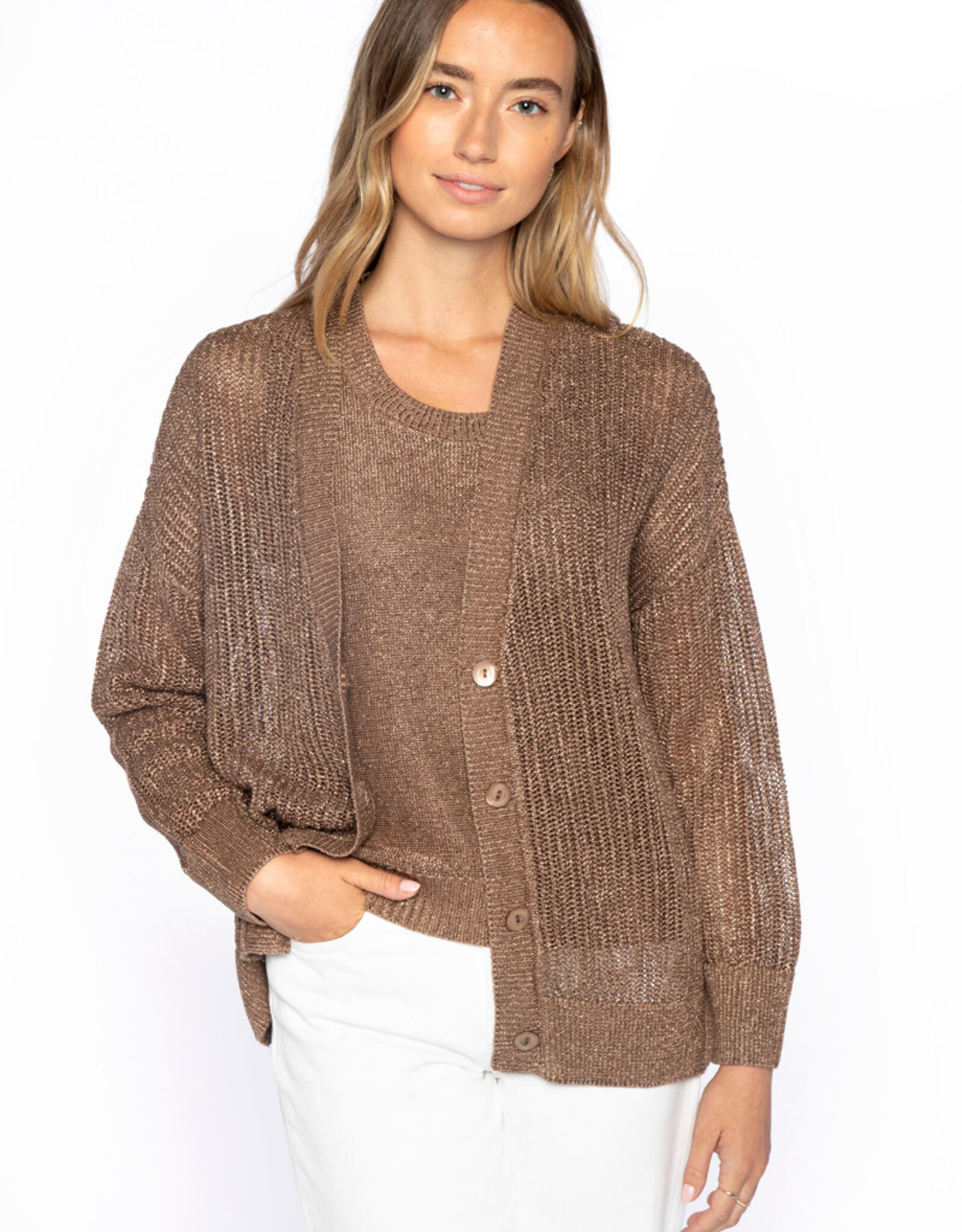 Kinross Lurex Cardigan & Tank