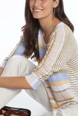 Elliott Lauren Striped Easy Vneck Top