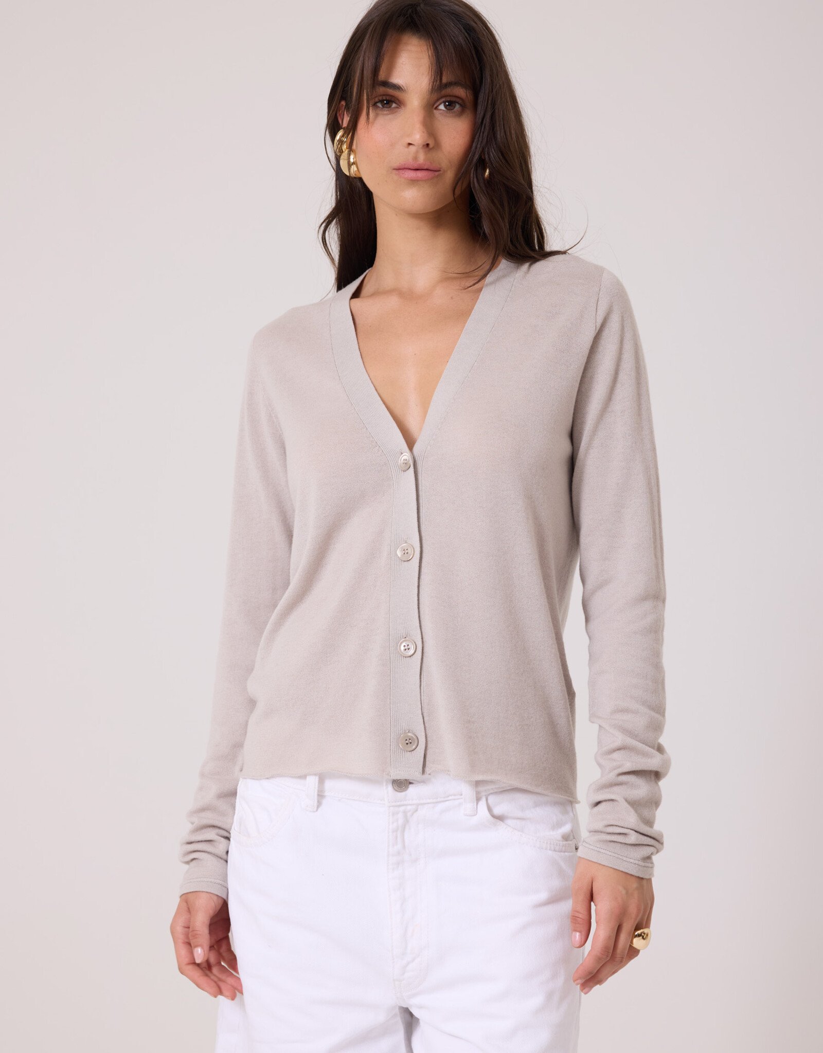 Majestic Filatures Washable L/S V-Neck Cashmere Cardi