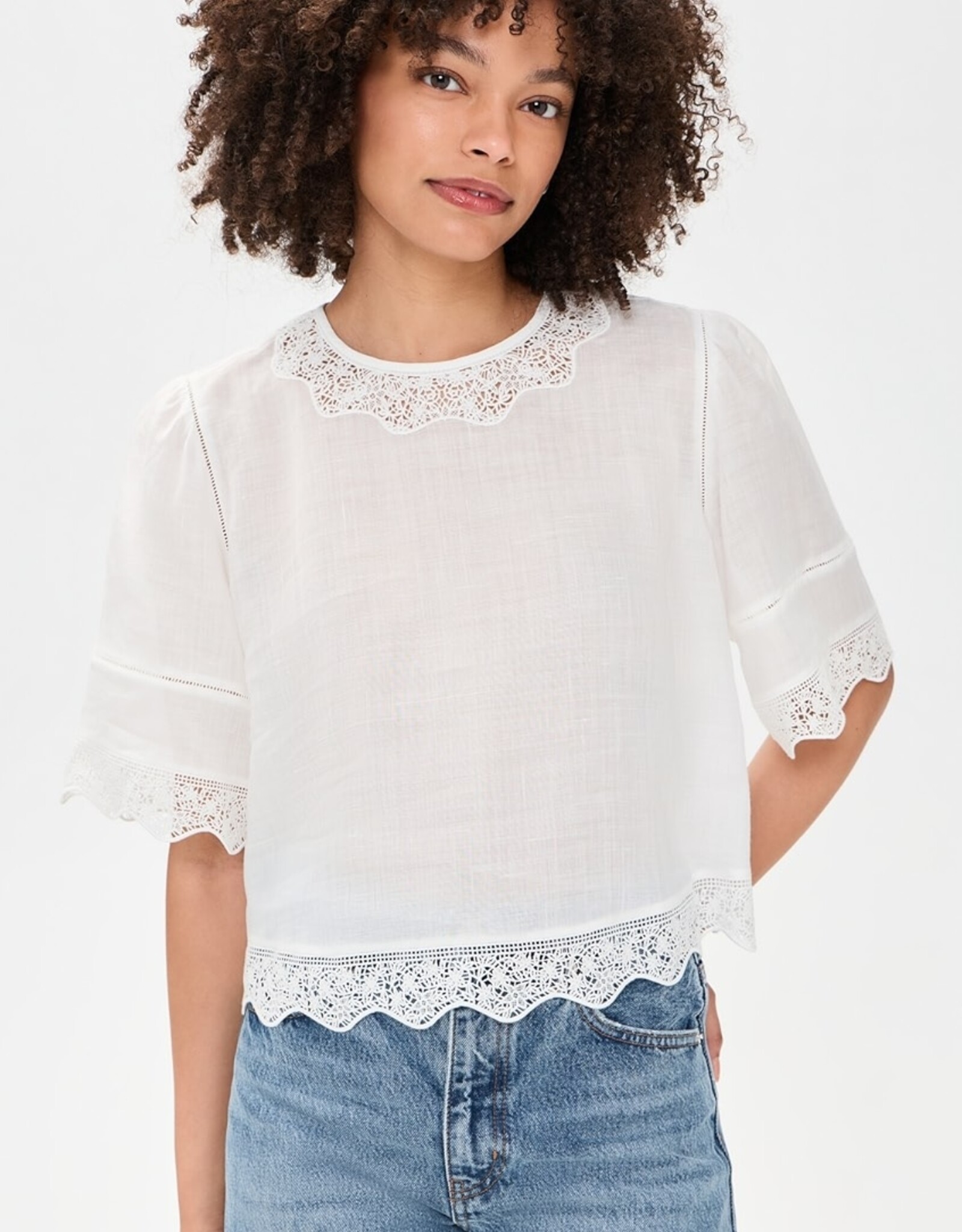 FRAME The Embroidered Top