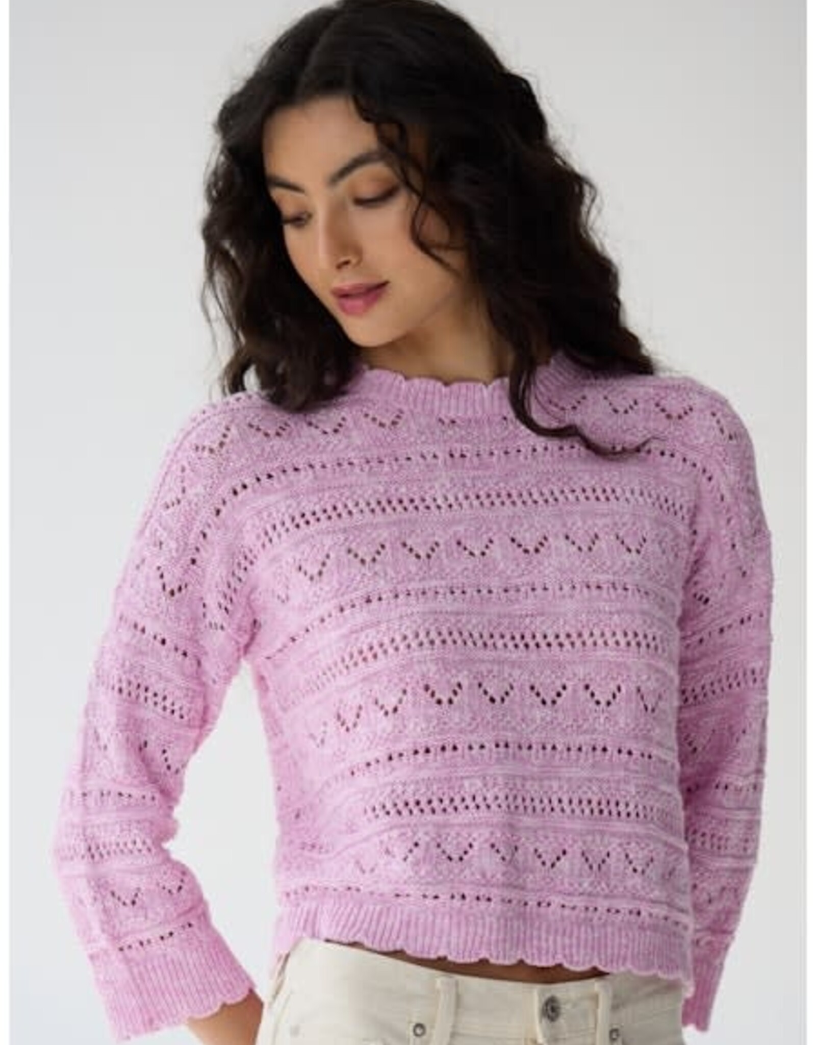 Autumn Cashmere Pointelle Crew