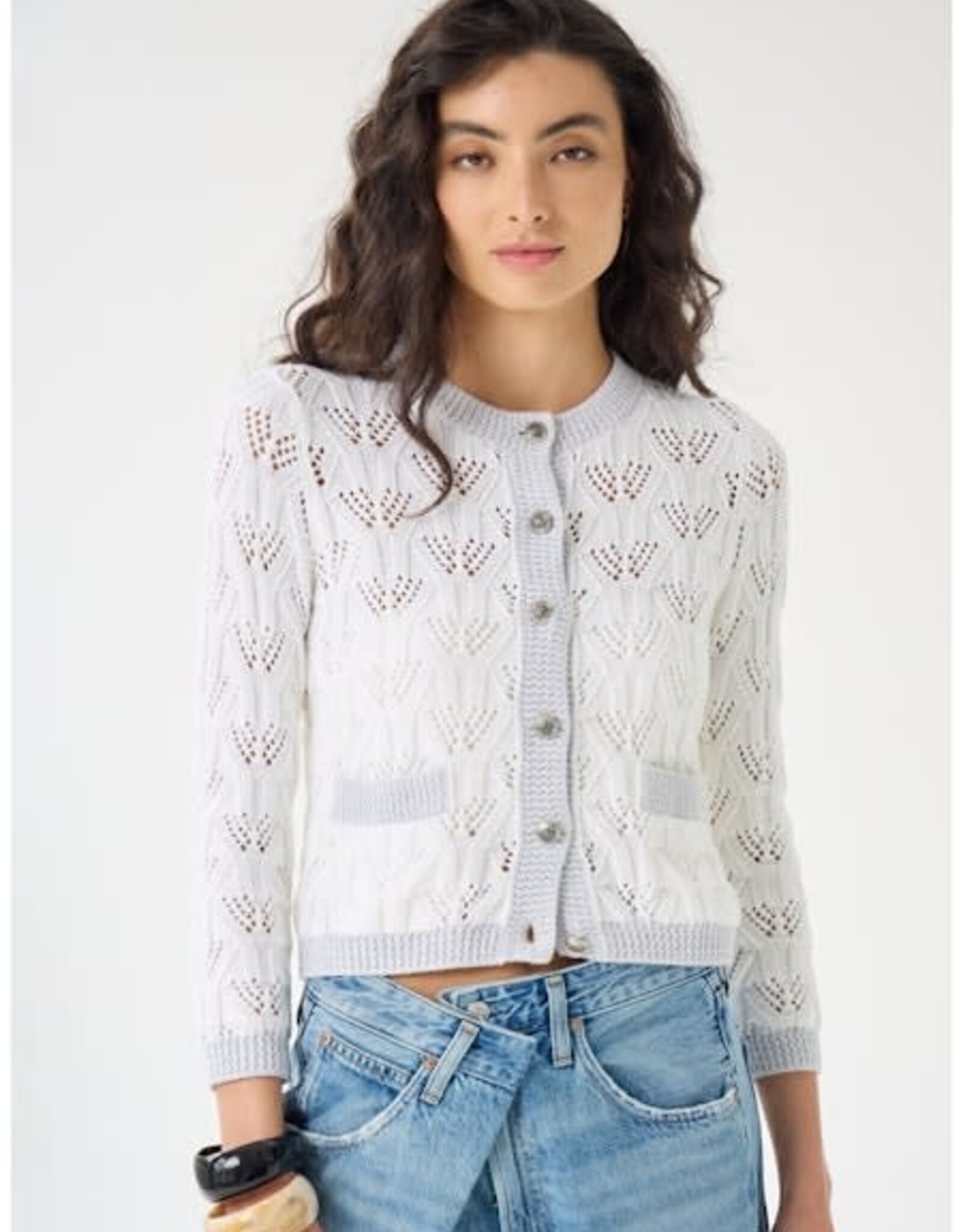 Autumn Cashmere Contrast Banded Cardi/Jacket