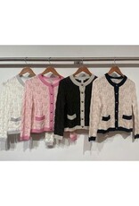 Autumn Cashmere Contrast Banded Cardi/Jacket