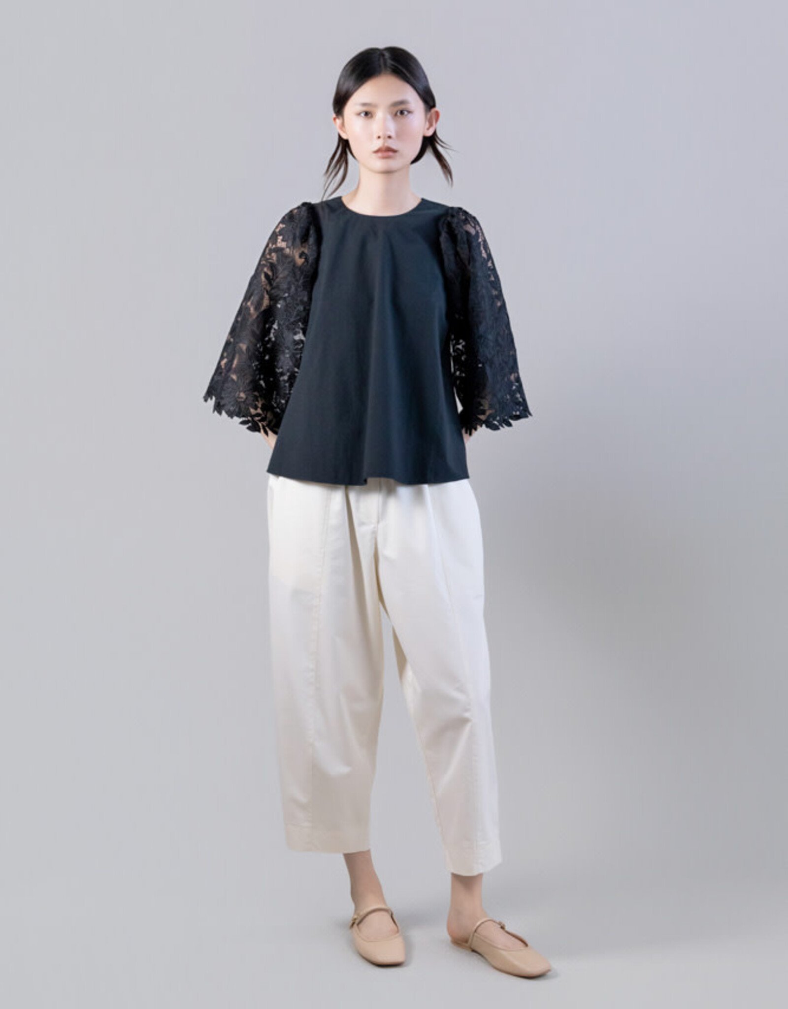 PSOPHIA Lace Sleeve Top