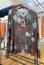 In Bed With You L/S V Neck Floral Print YB16