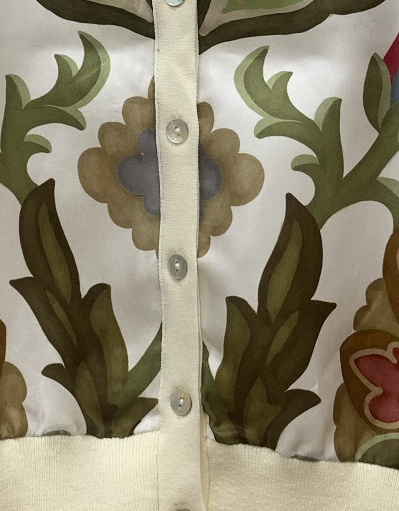 In Bed With You YB37 Cardigan w/Silk Print front