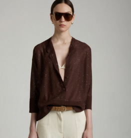 Kangra Deep Brown Sparkle Sweater