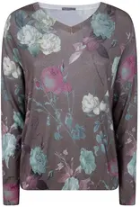 In Bed With You L/S V Neck Floral Print YB16