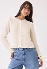 Majestic Filatures Organic Cotton Knit Crew Cardi