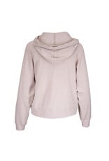 Majestic Filatures French Terry Zip Front Hoodie w/Grosgrain Tie