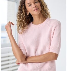 Autumn Cashmere Texture Stitch S/S Crew N14494