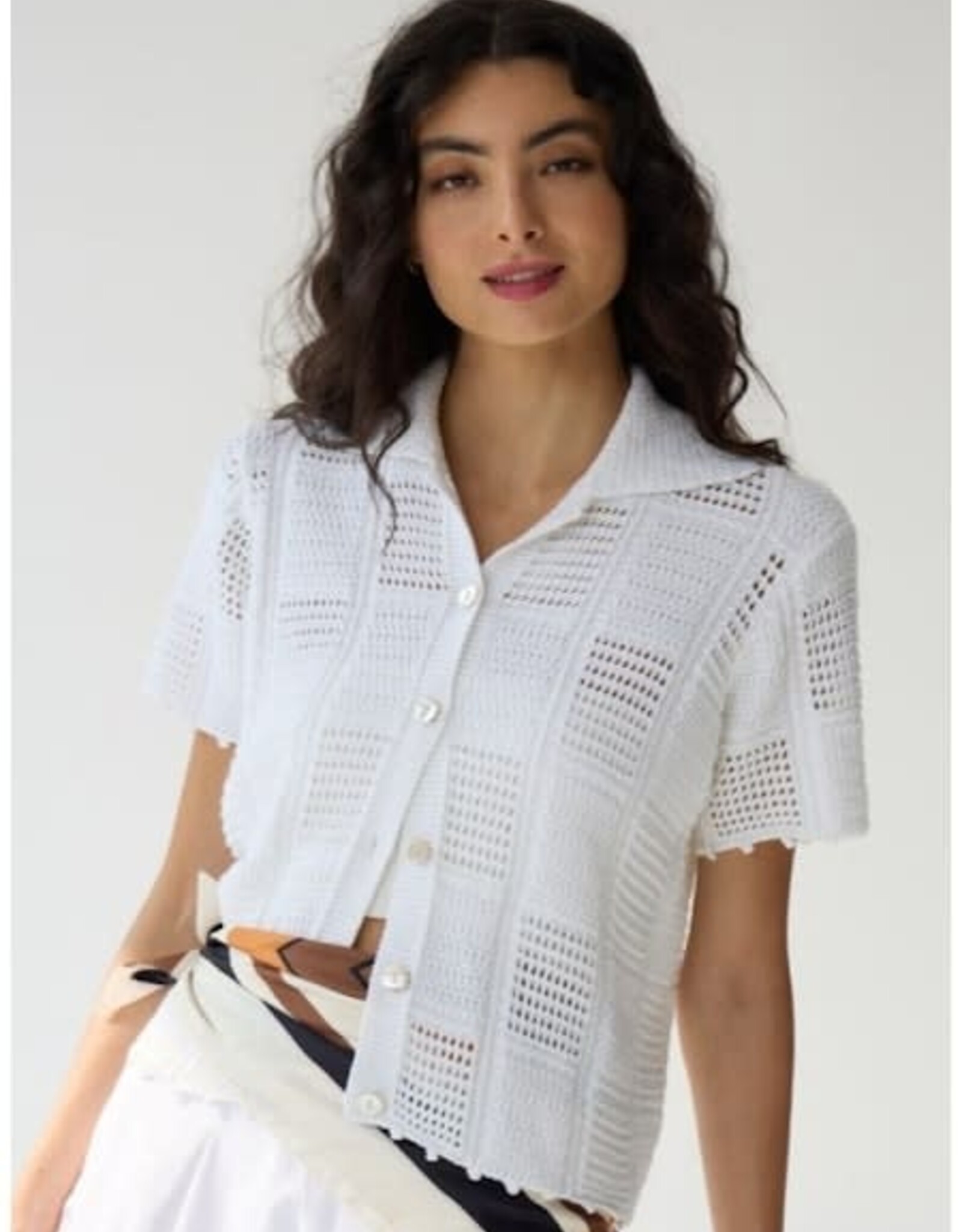 Autumn Cashmere Patchwork Stitch Shirt