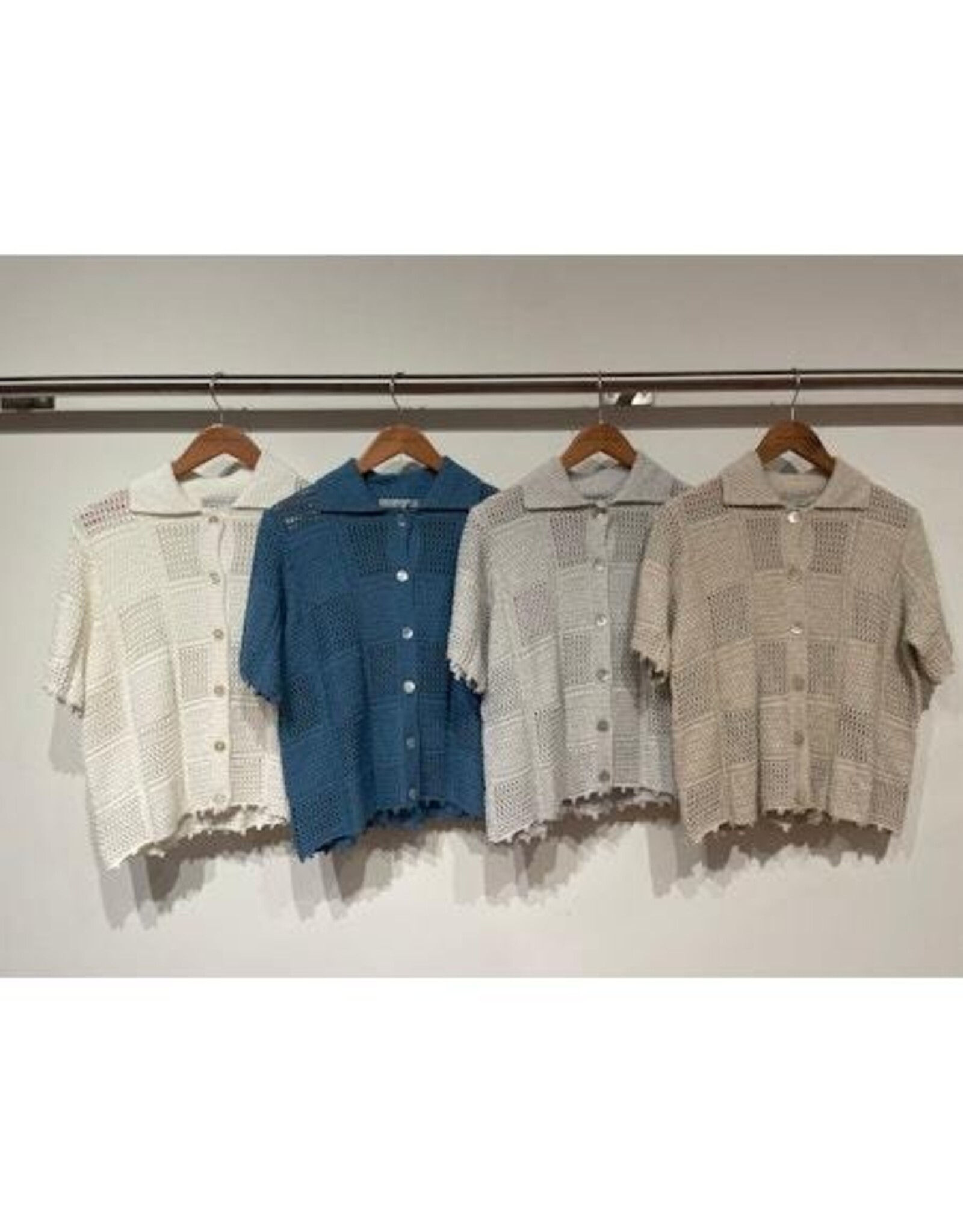 Autumn Cashmere Patchwork Stitch Shirt