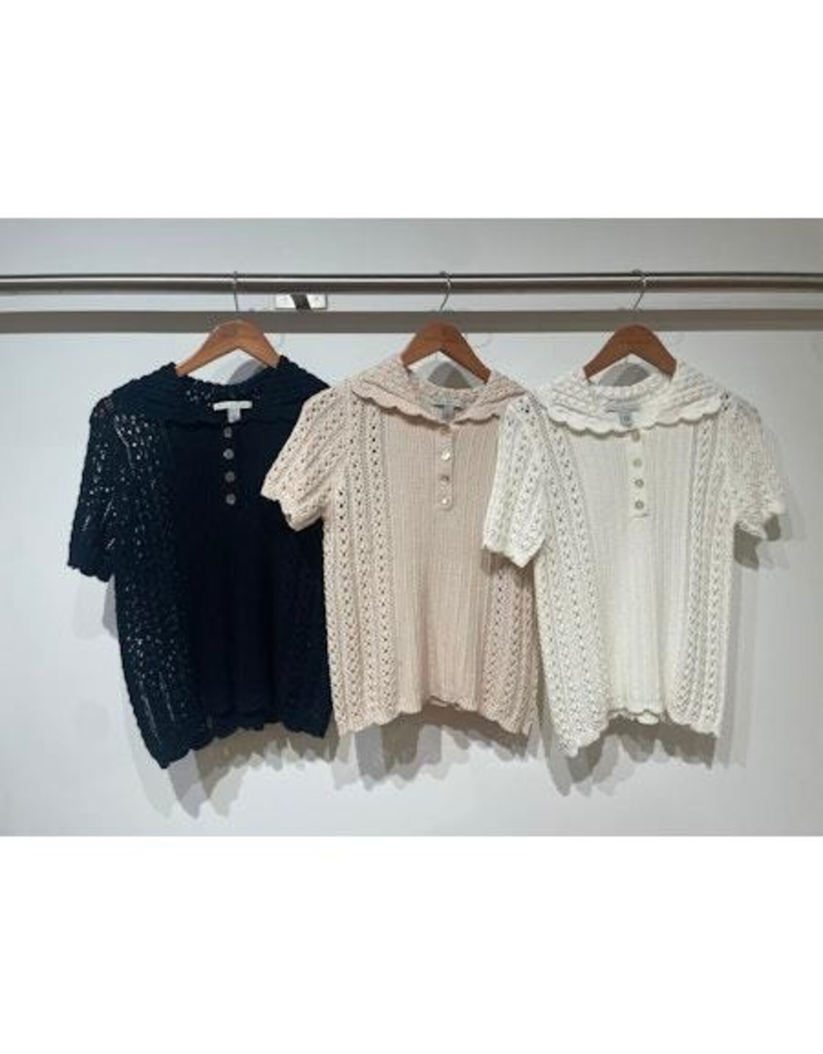 Autumn Cashmere Pointelle Polo